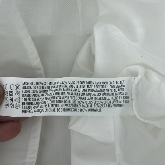 ENGLISH FACTORY WHITE TULLE MIDI DRESS SIZE XS NWT - Picture 5 of 7